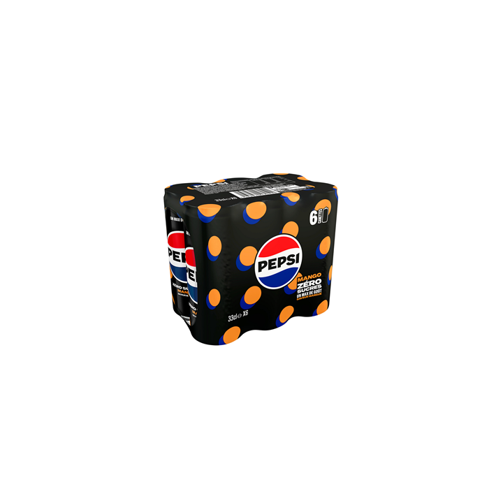 24 Canettes de Pepsi Mangue Sans Sucres 24 x 33 CL - Grossiste boissons, fournisseur de boissons, boissons en gros avec ClicMark