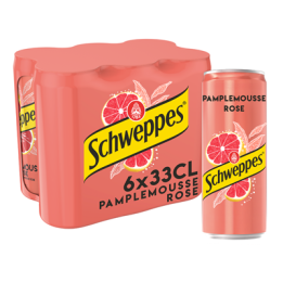 24 Canettes de Schweppes Pamplemousse Rose 24 x 33 CL - Grossiste boissons, fournisseur de boissons, boissons en gros avec ClicM