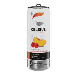 12 Canettes de Boisson Energisante Sans Sucres Framboise & Pêche Celsius 12 x 35.5 CL - Grossiste boissons, fournisseur de boiss