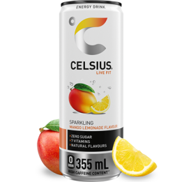 12 Canettes de Boisson Energisante Sans Sucres Mangue & Citron Celsius 12 x 35.5 CL - Grossiste boissons, fournisseur de boisson