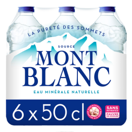 24 Bouteilles d'Eau Minérale Naturelle Mont Blanc 24 x 50 CL - Grossiste boissons, fournisseur de boissons, boissons en gros ave