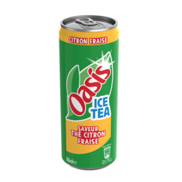 24 Canettes d'Oasis Ice Tea Citron Fraise 24 x 33 CL - Grossiste boissons, fournisseur de boissons, boissons en gros avec ClicMa