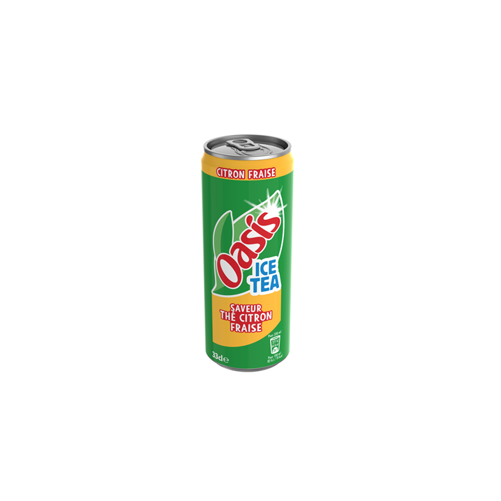 24 Canettes d'Oasis Ice Tea Citron Fraise 24 x 33 CL - Grossiste boissons, fournisseur de boissons, boissons en gros avec ClicMa