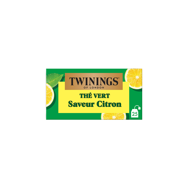 25 Sachets de Thé Vert Citron Twinings - Grossiste boissons, fournisseur de boissons, boissons en gros avec ClicMarket