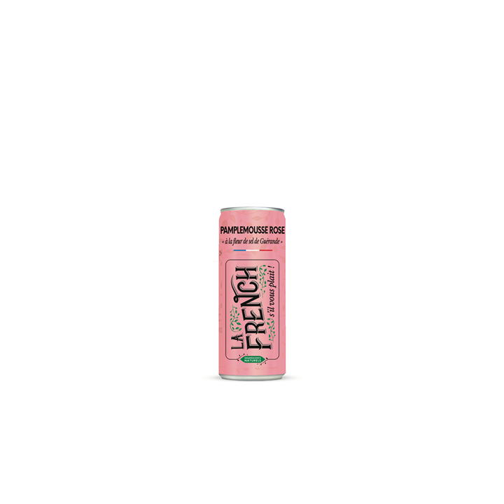 12 Canettes de Pamplemousse Rose à la Fleur de Sel de Guérande La French S'Il Vous Plait 12 X 25 CL - Grossiste boissons, fourni